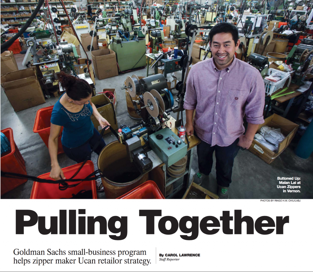 UCAN Zippers Los Angeles Business Journal