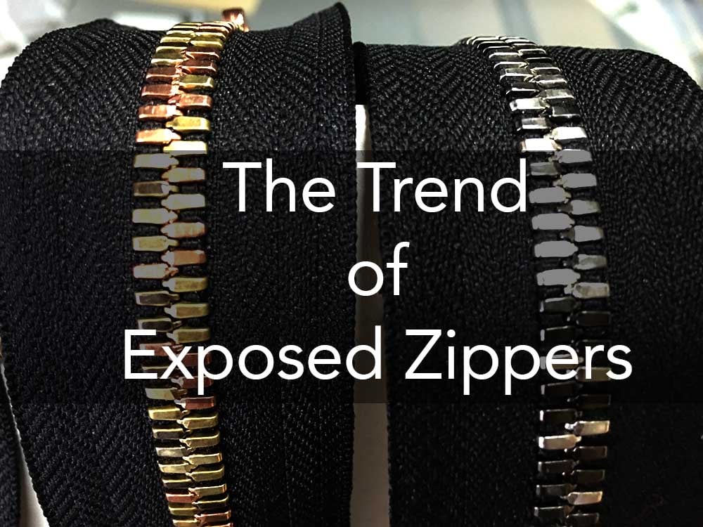 trend of exposed zippers