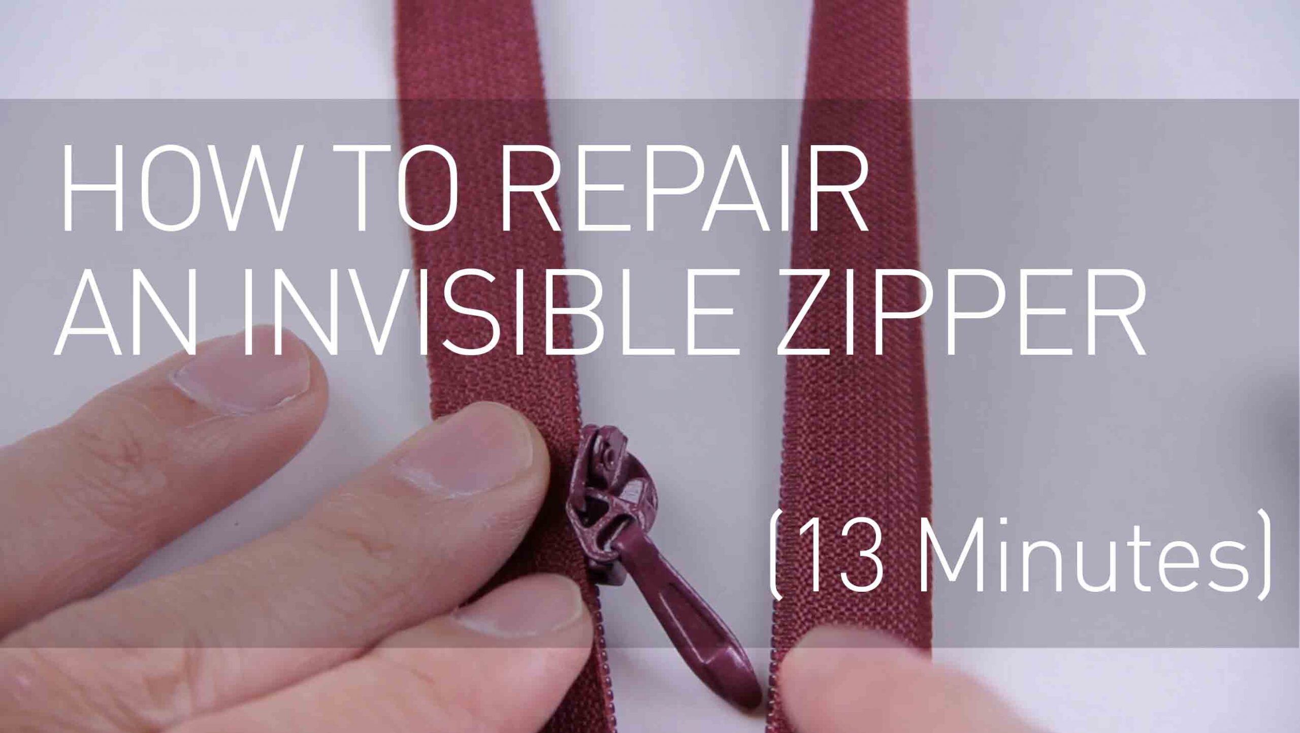 How To Repair An Invisible ZIPPER [VIDEO]