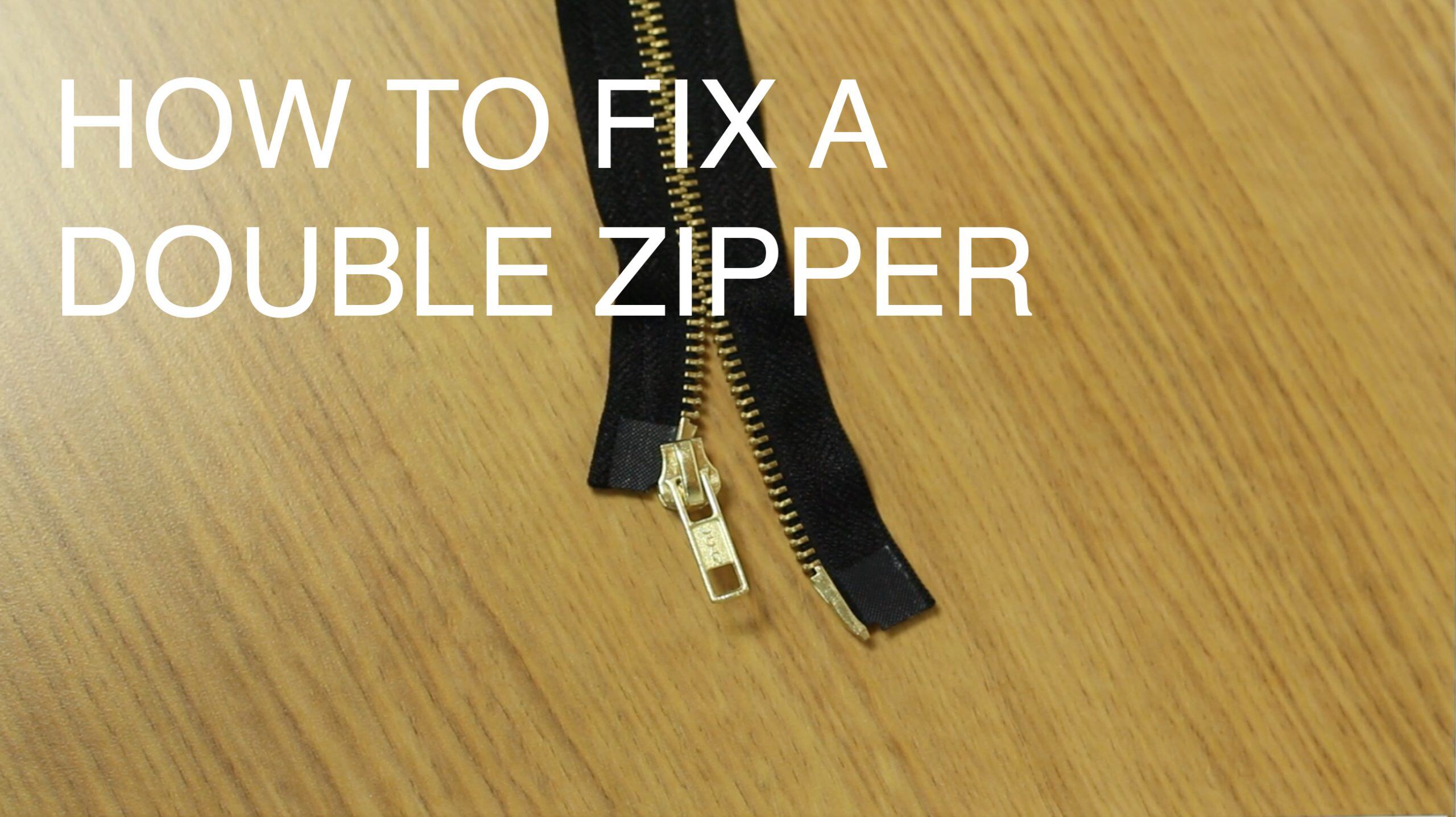 How To Fix A Double Slider Zipper