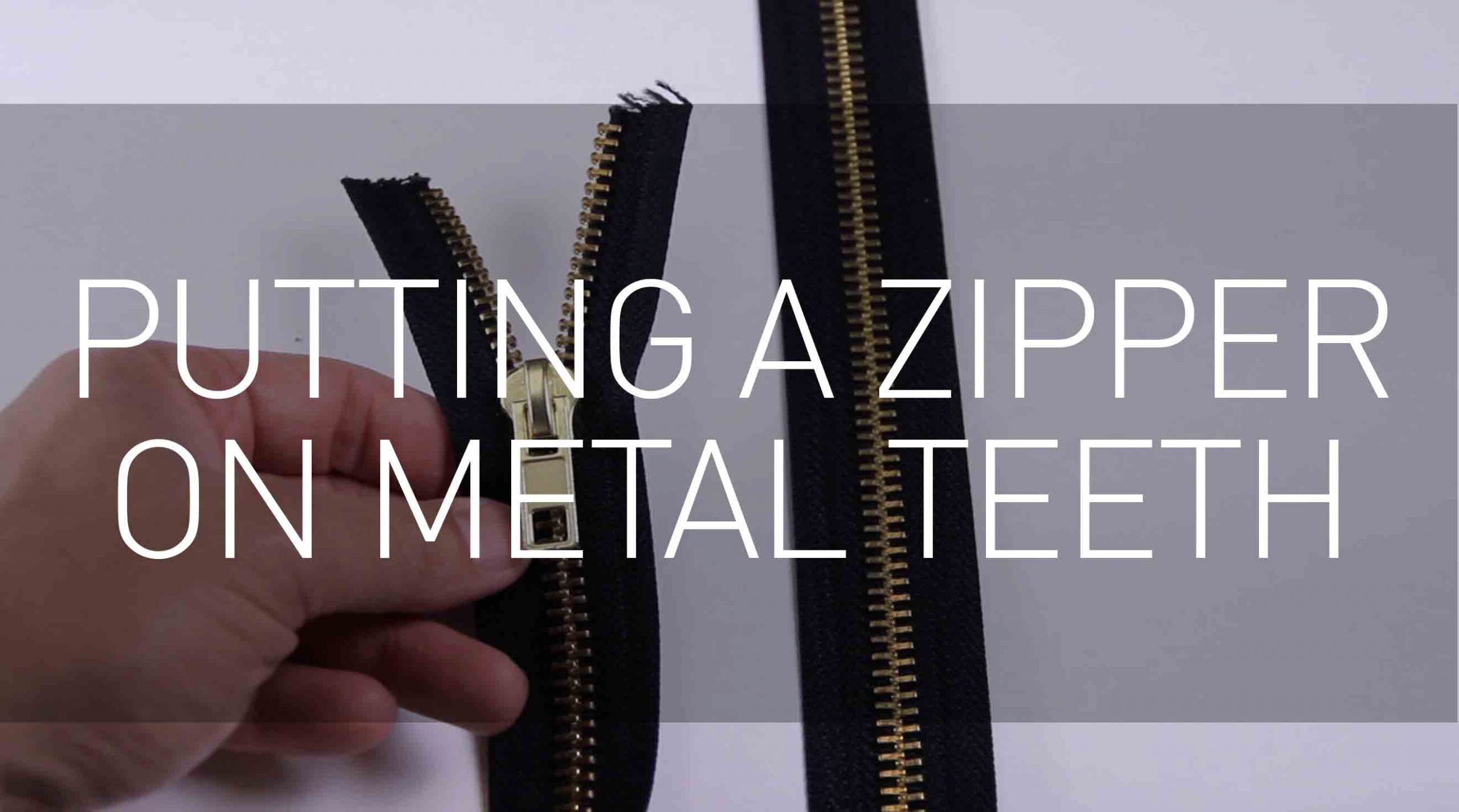 Putting A Zipper Pull On Metal Teeth [VIDEO]