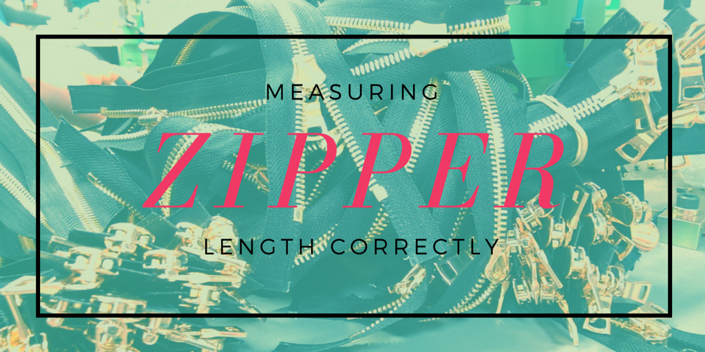 Measuring Zipper Length Correctly